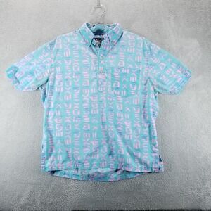 Chubbies Shirt Mens M‎ Blue The Nutter Short Sleeve Button Up Hawaiian Camp